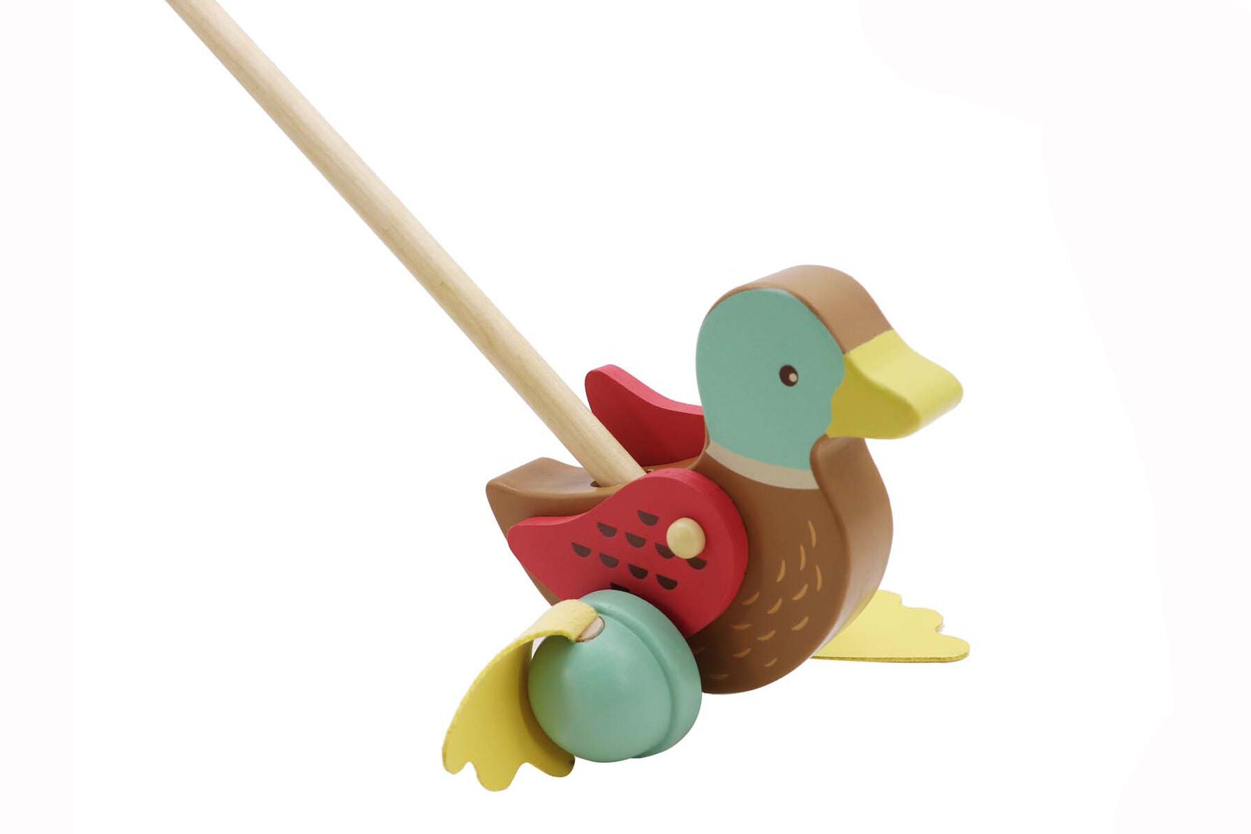 Wooden Mallard Duck Push Along-Toys-Eleganter-The Bay Room