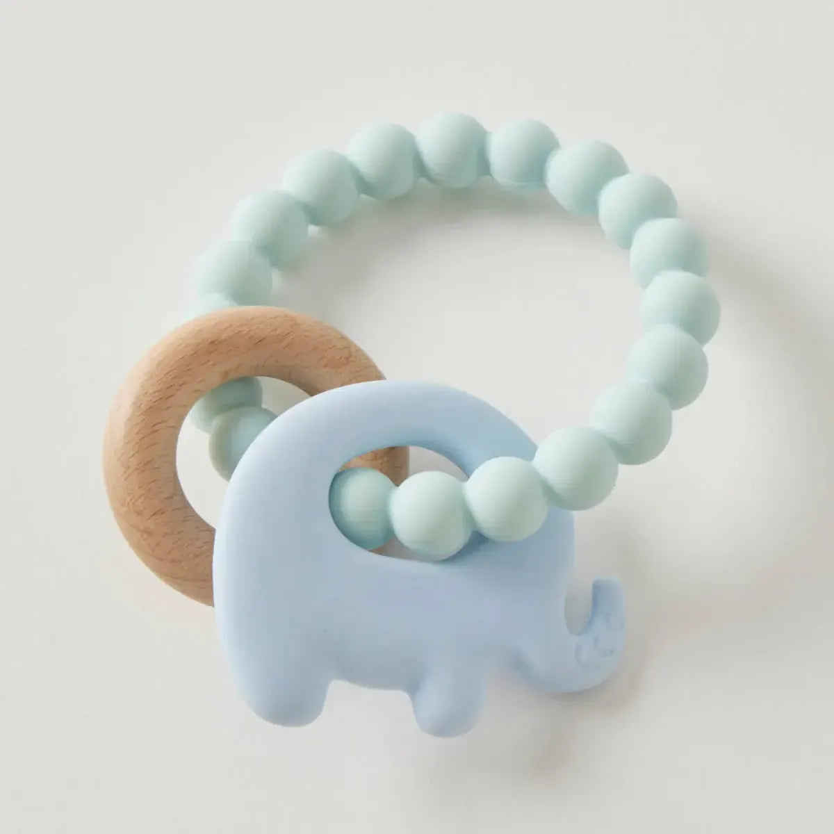 Wren Silicone & Wood Teether-Toys-Pilbeam Living-Elephant-The Bay Room