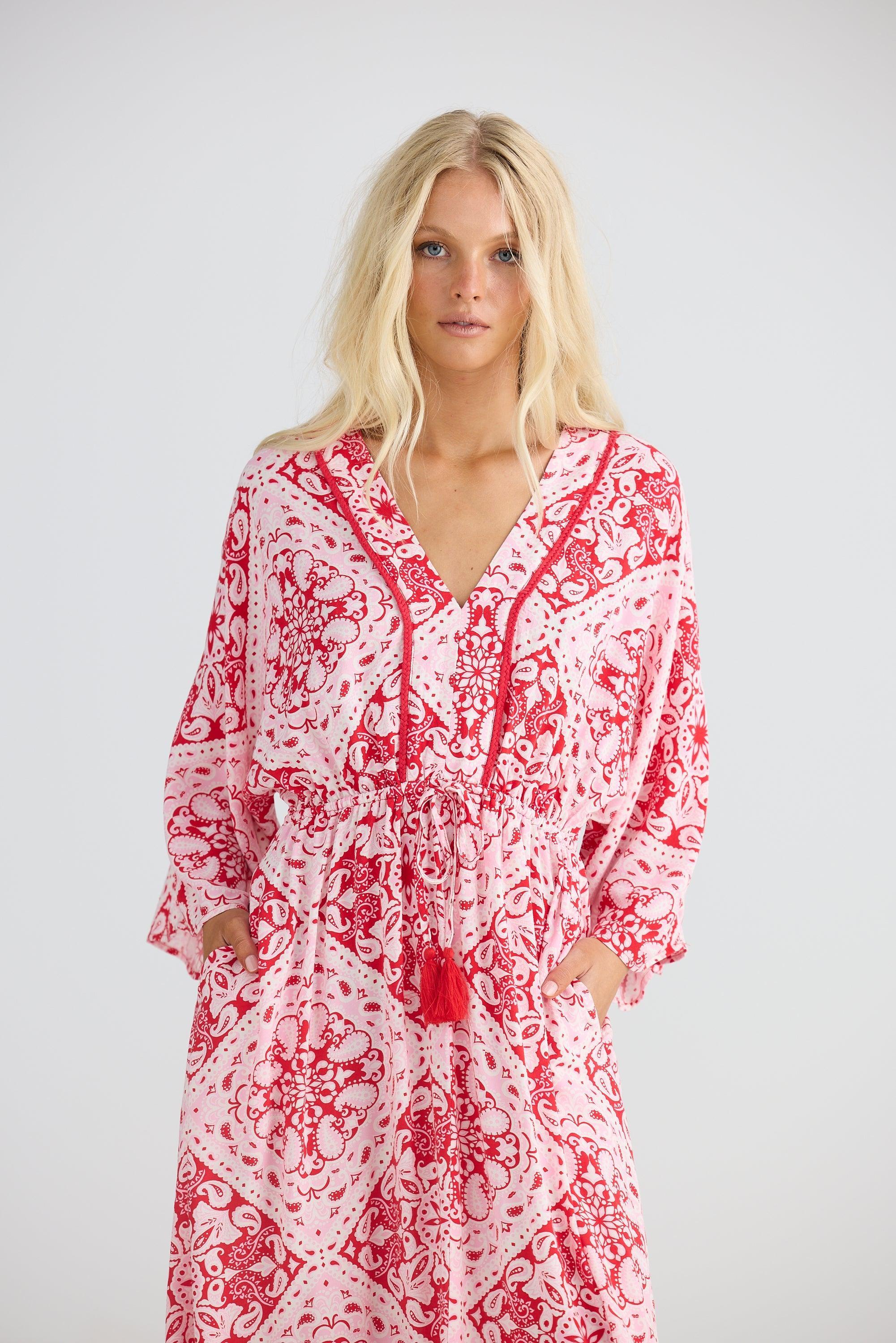 Yuki Midi Dress - Wild Heart Bandana-Dresses-Talisman-The Bay Room