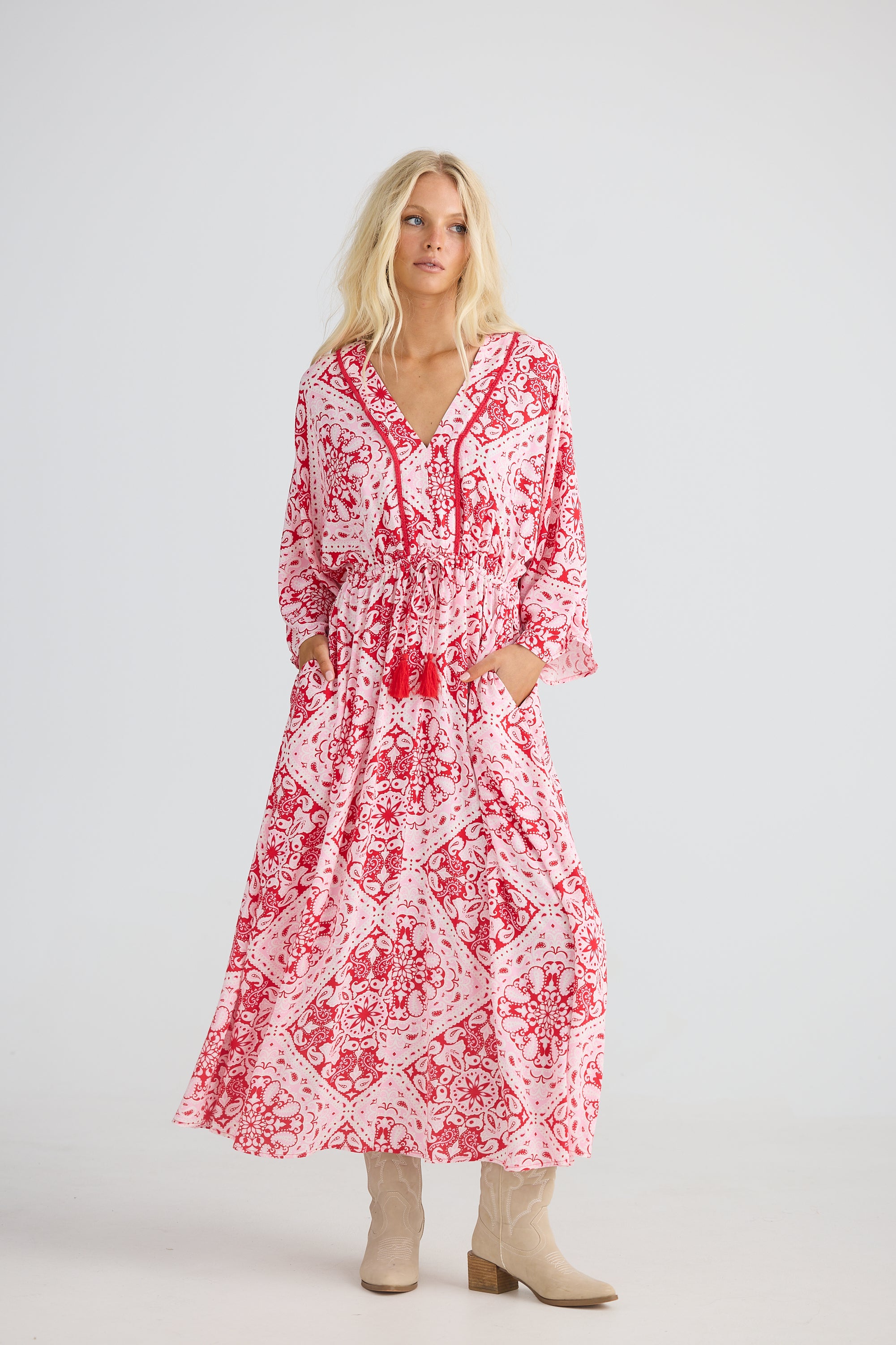 Yuki Midi Dress - Wild Heart Bandana-Dresses-Talisman-The Bay Room