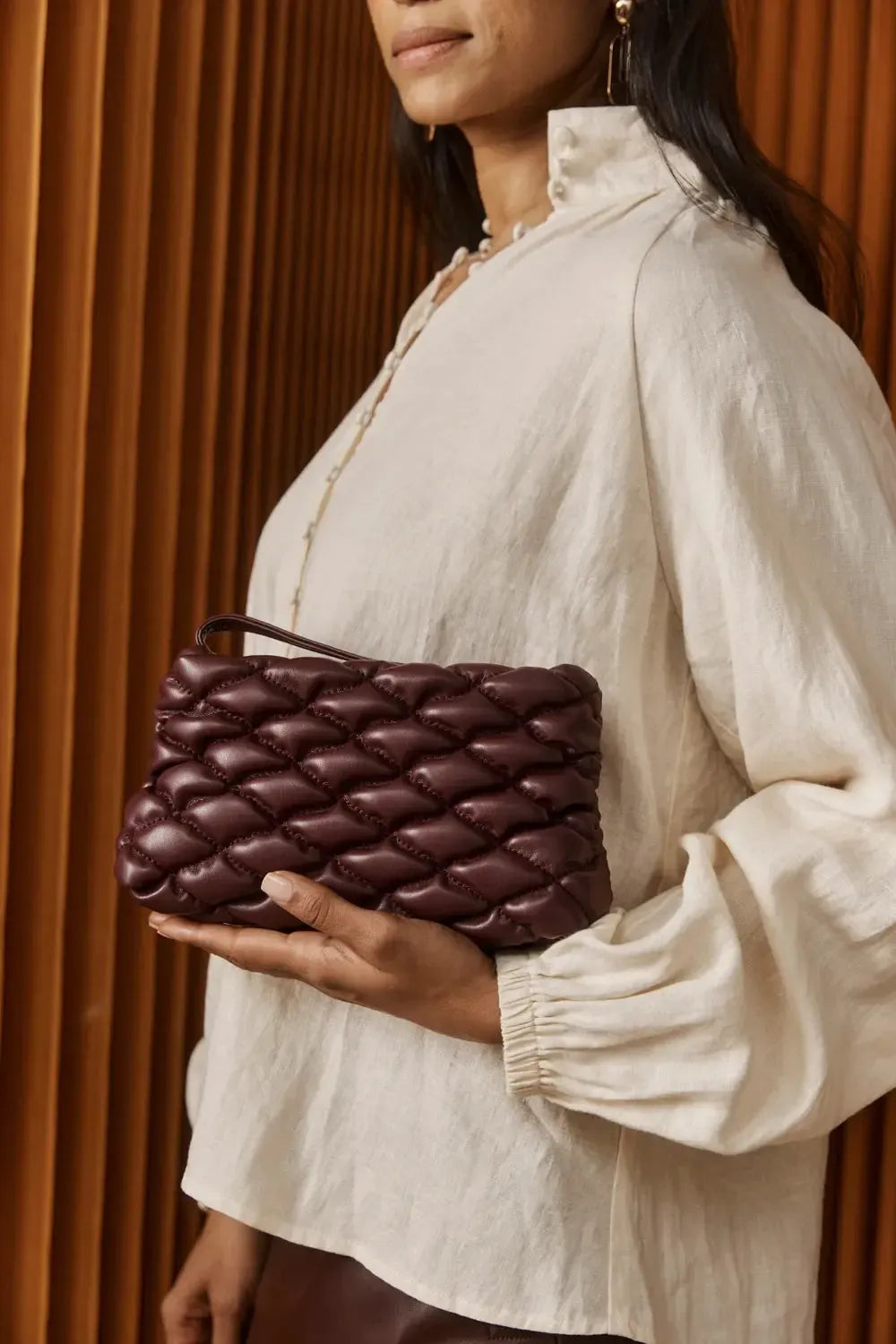 Zala Pouch - Mahogany-Bags & Clutches-Eb & Ive-The Bay Room