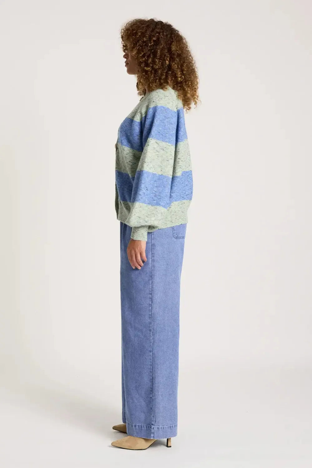Zarda Cardigan - Sage/Lake-Knitwear & Jumpers-Eb & Ive-The Bay Room