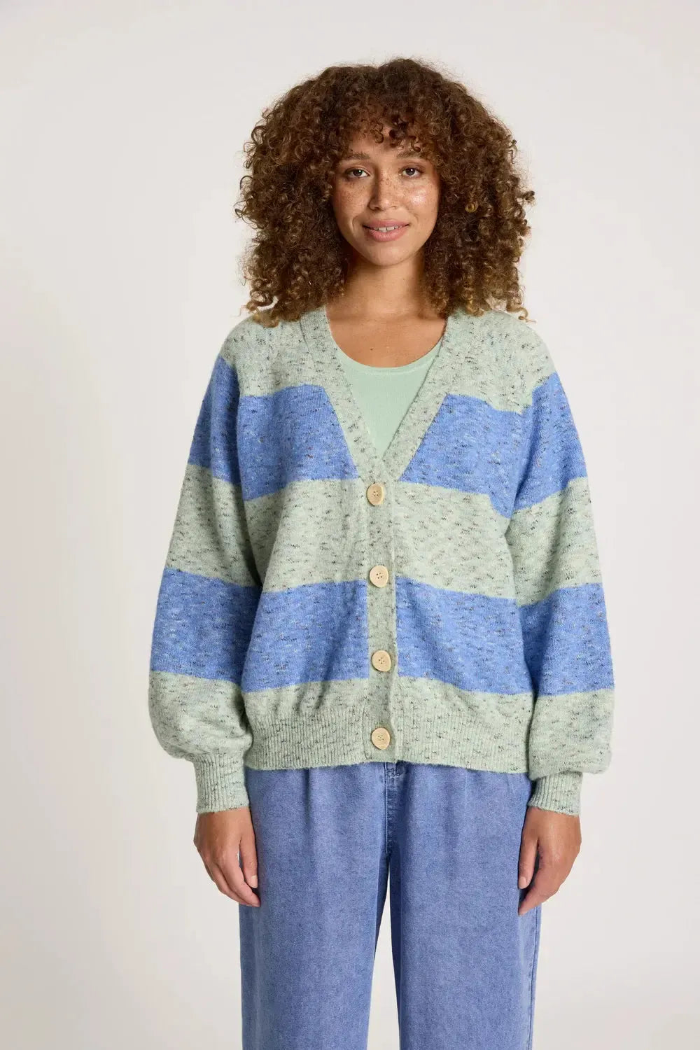 Zarda Cardigan - Sage/Lake-Knitwear & Jumpers-Eb & Ive-The Bay Room