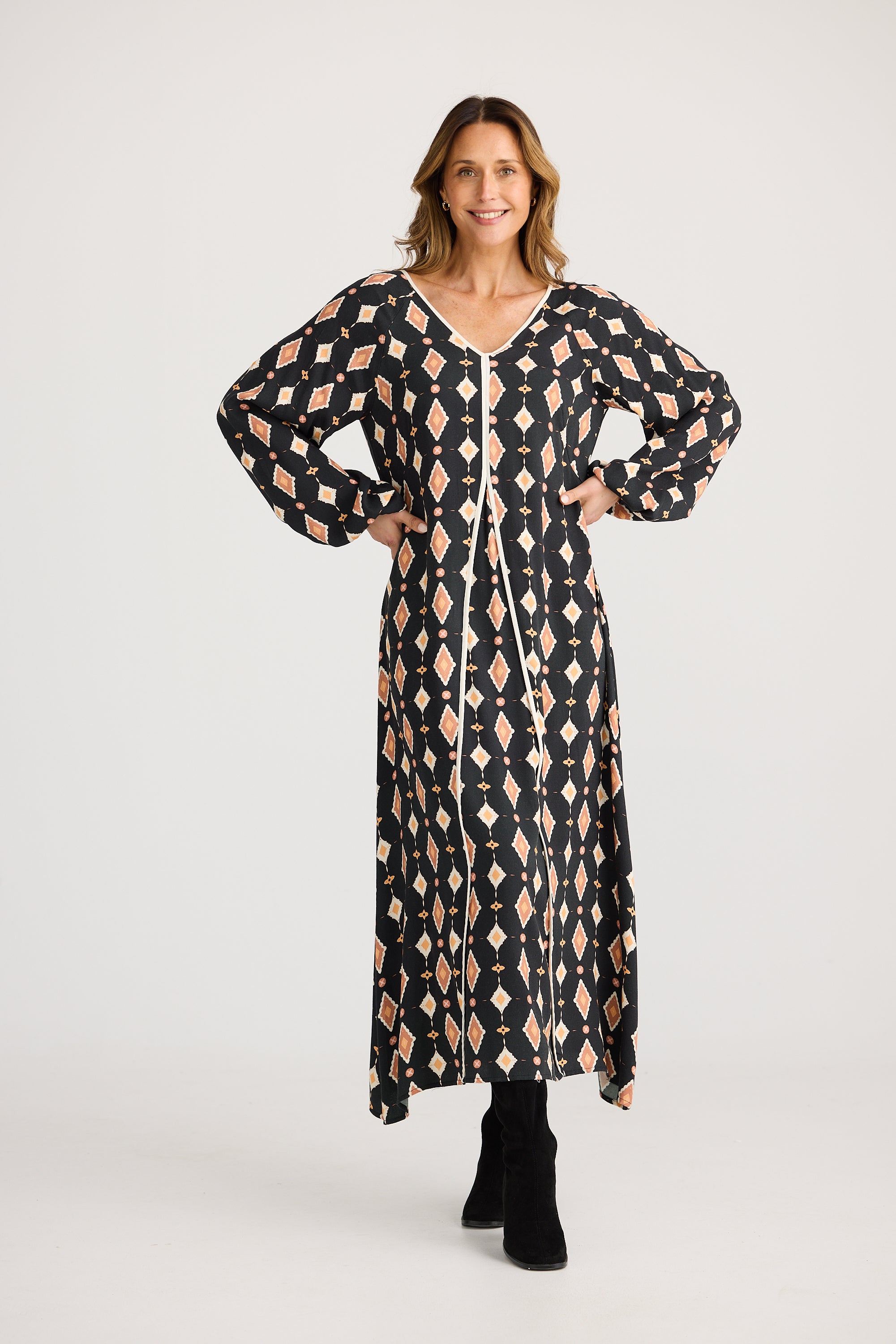 Zee Midi Dress - Casablanca Tile-Tops-Brave & True-The Bay Room