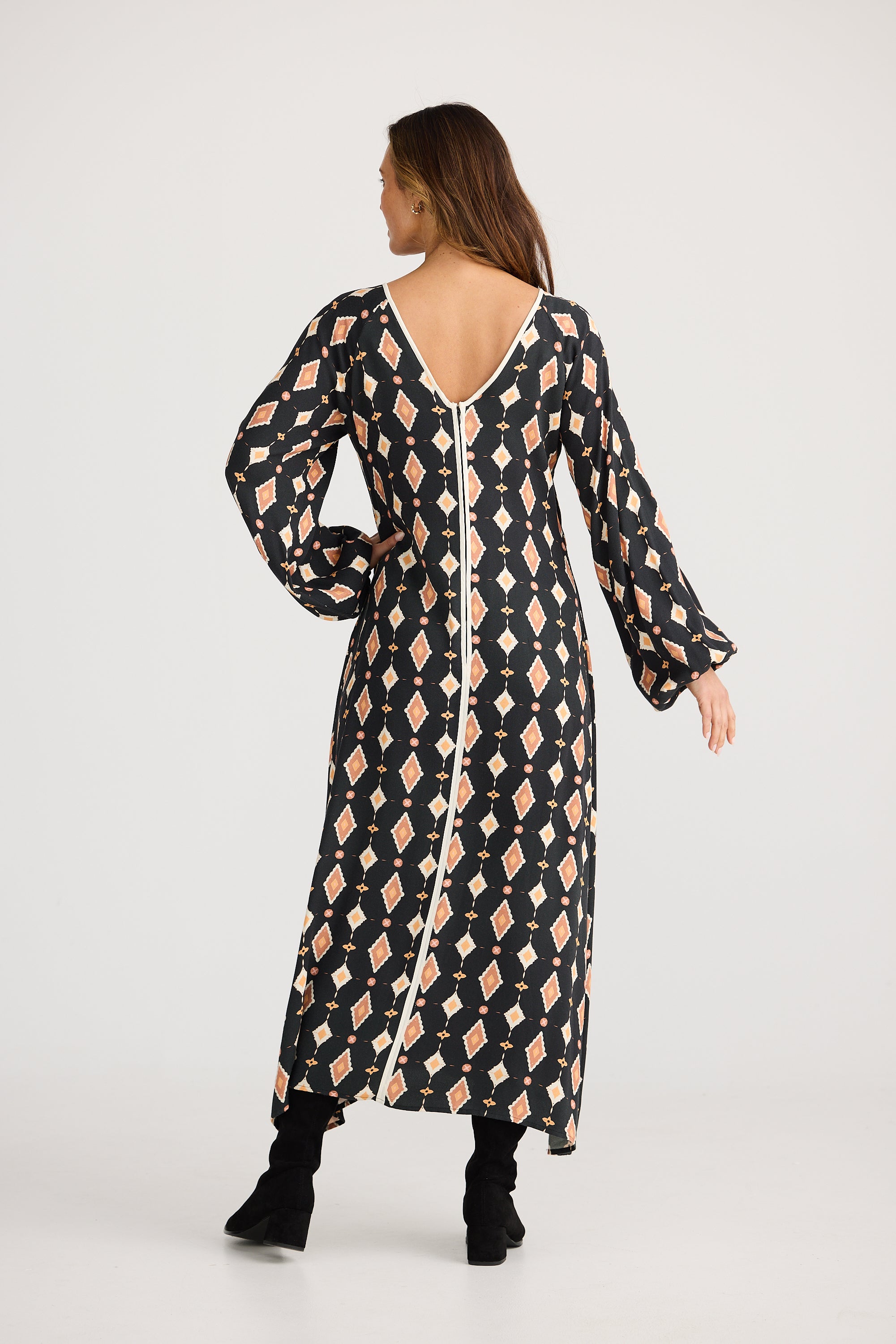 Zee Midi Dress - Casablanca Tile-Tops-Brave & True-The Bay Room