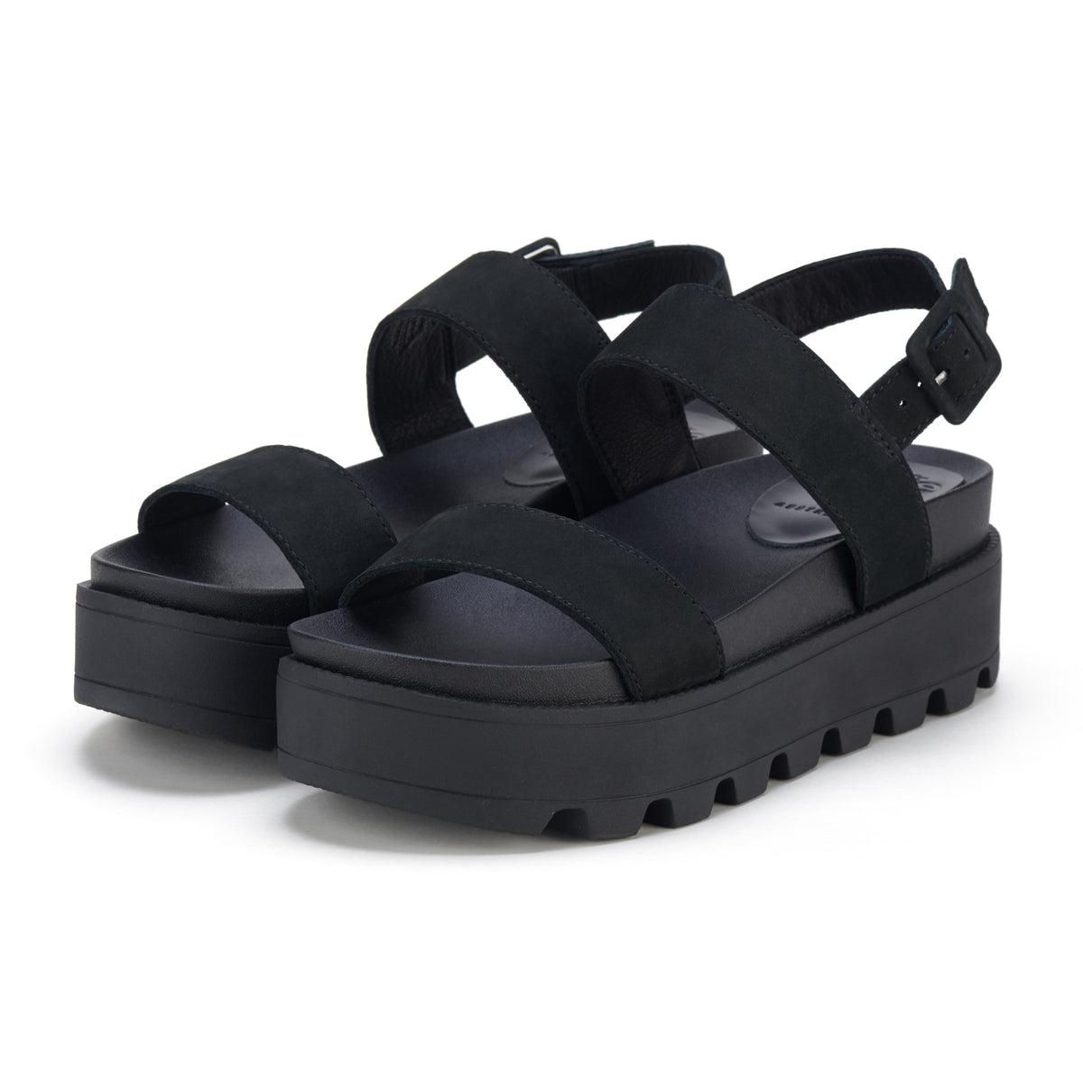 Zeze Wedge Strap All Black-Footwear-Rollie-The Bay Room