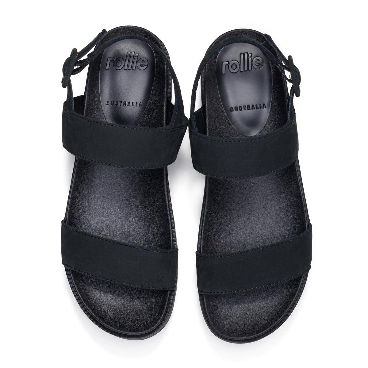Zeze Wedge Strap All Black-Footwear-Rollie-The Bay Room