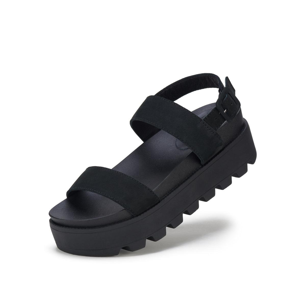 Zeze Wedge Strap All Black-Footwear-Rollie-The Bay Room