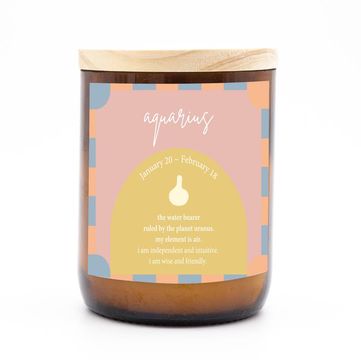 Zodiac Colour Candle - Aquarius-Candles & Fragrances-The Commonfolk Collective-The Bay Room