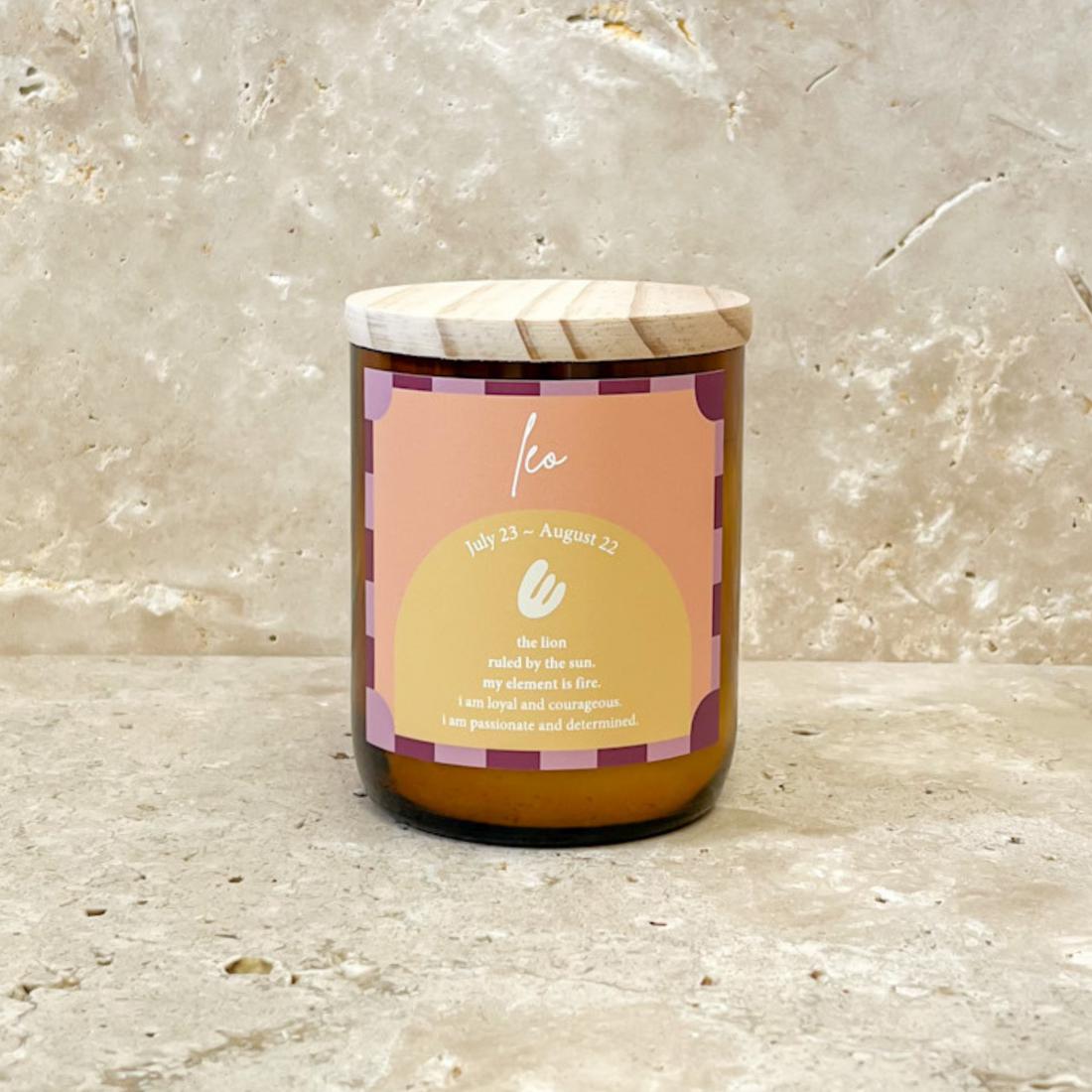 Zodiac Colour Candle - Leo-Candles & Fragrances-The Commonfolk Collective-The Bay Room