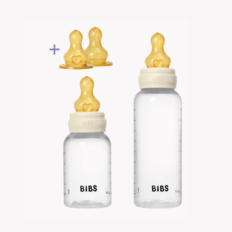 Grow and Flow Baby Bottle Set Ivory - Latex