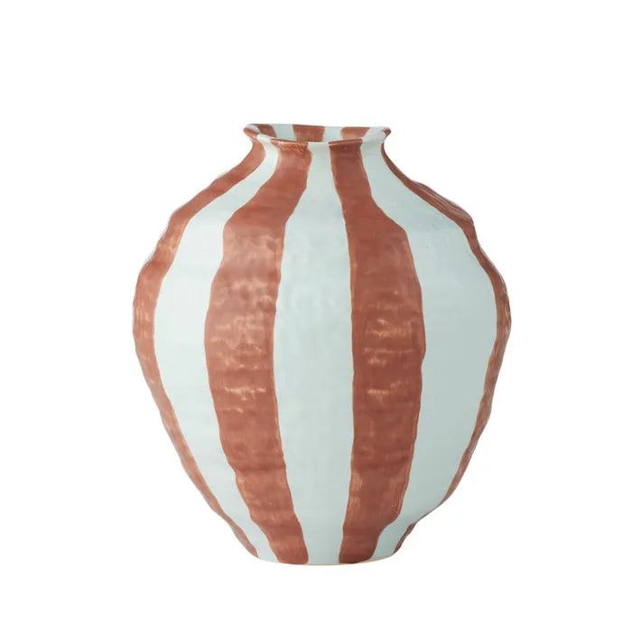 Ligne Ceramic Vase 18x20cm Mint/Russet