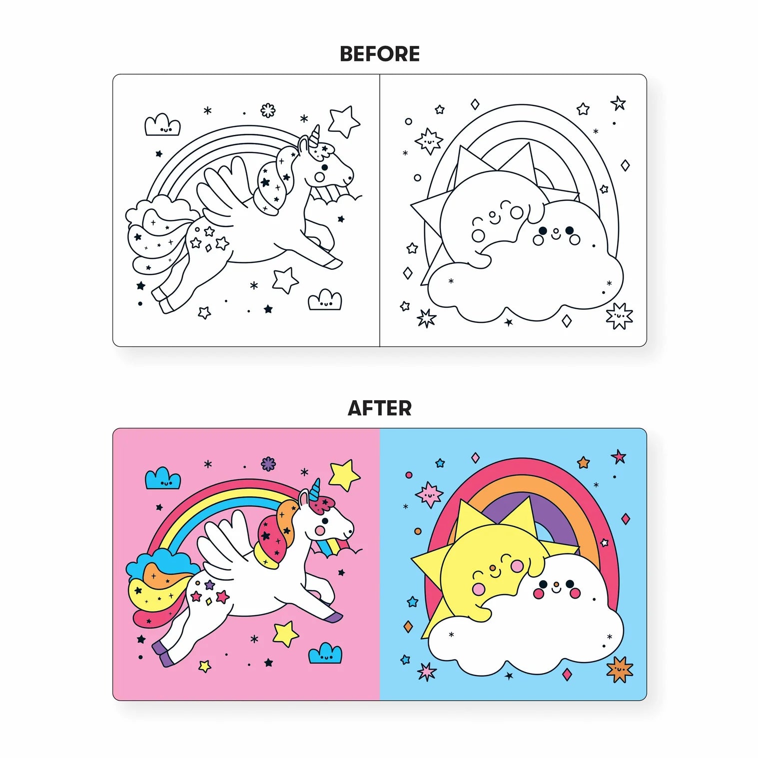 Unicorn Dreams Colour Magic Bath Book