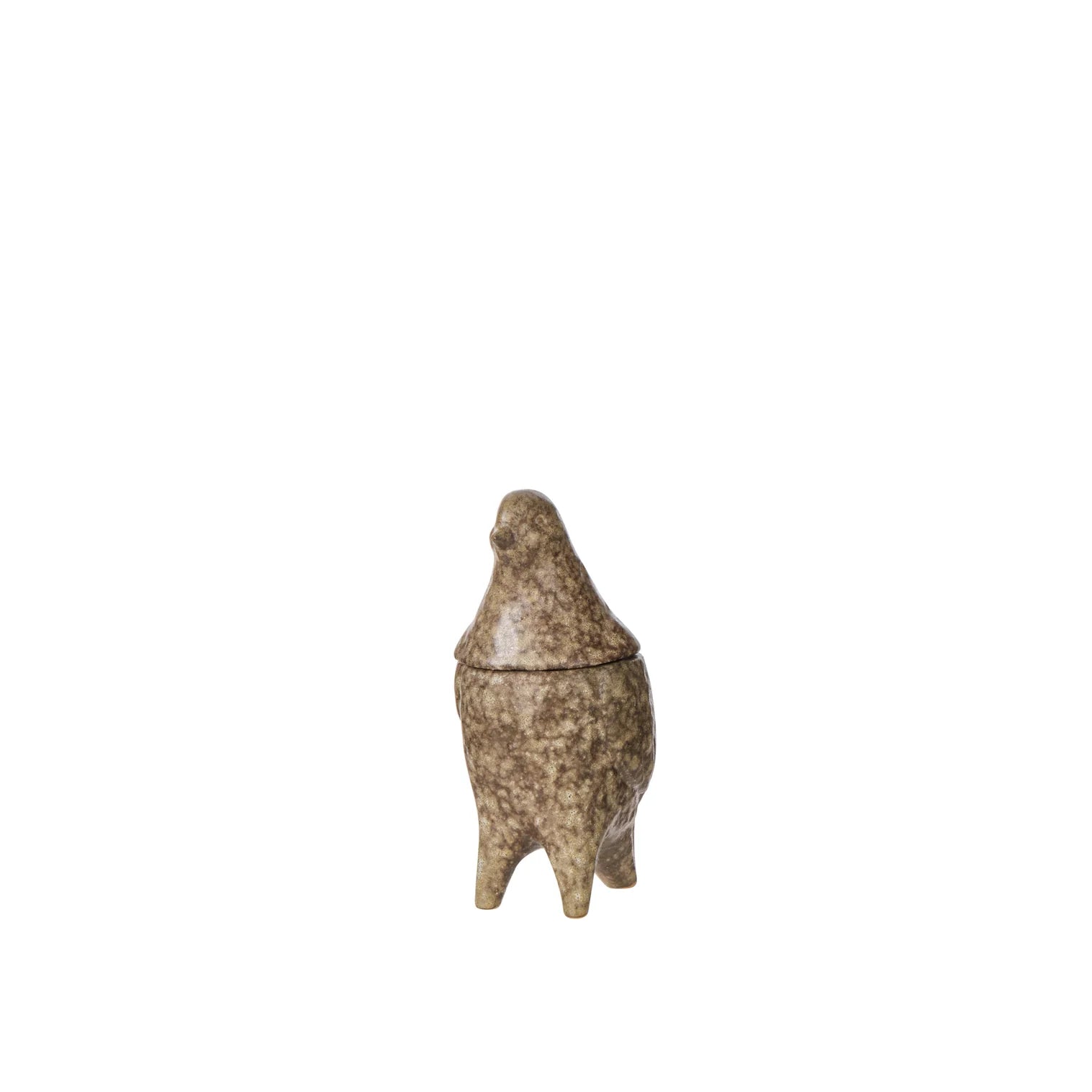 Ari Bird Jar 8.5x7.1x15cm Brown