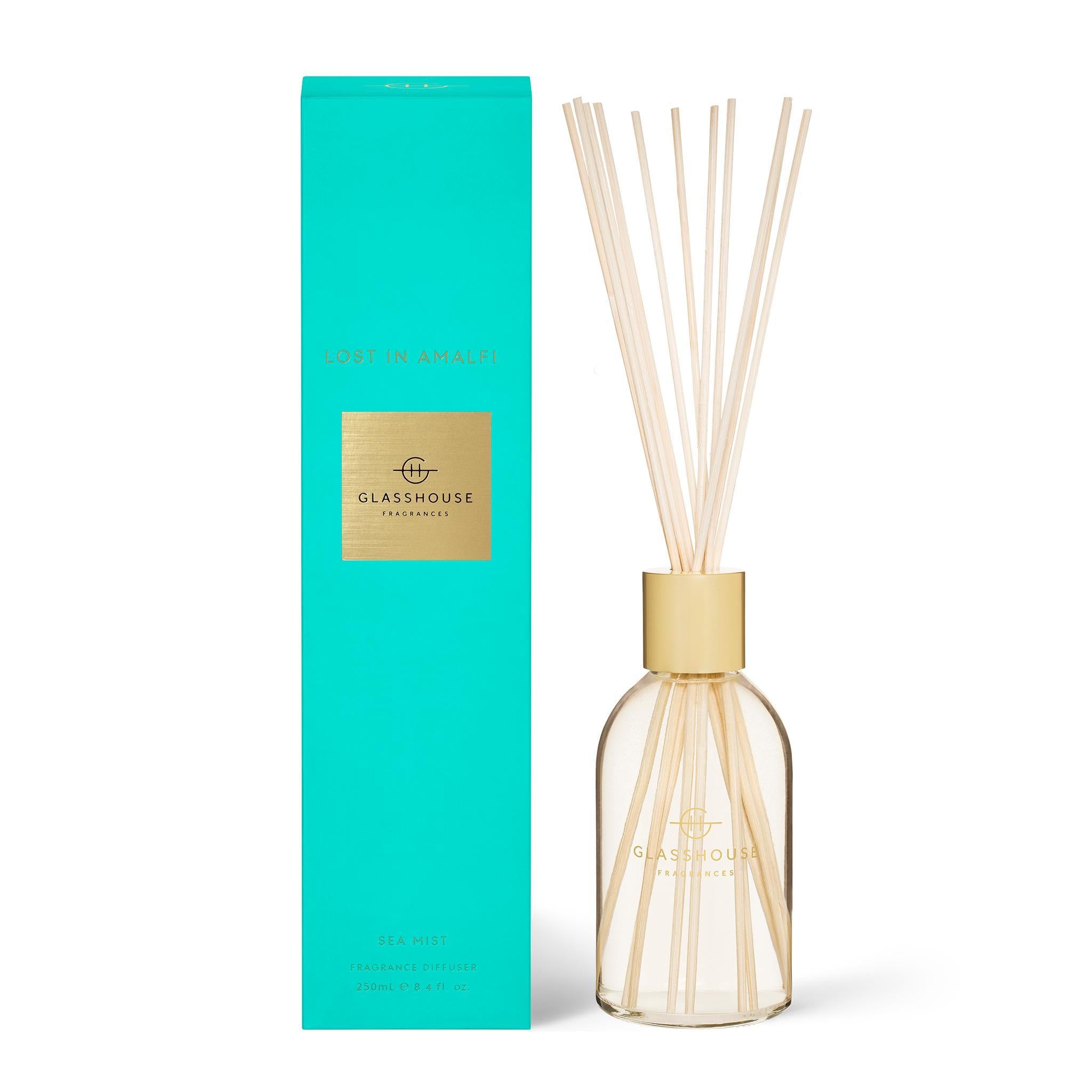 250mL Fragrance Diffuser - Asst Fragrances-Candles & Fragrance-Glasshouse-Lost In Amalfi-The Bay Room