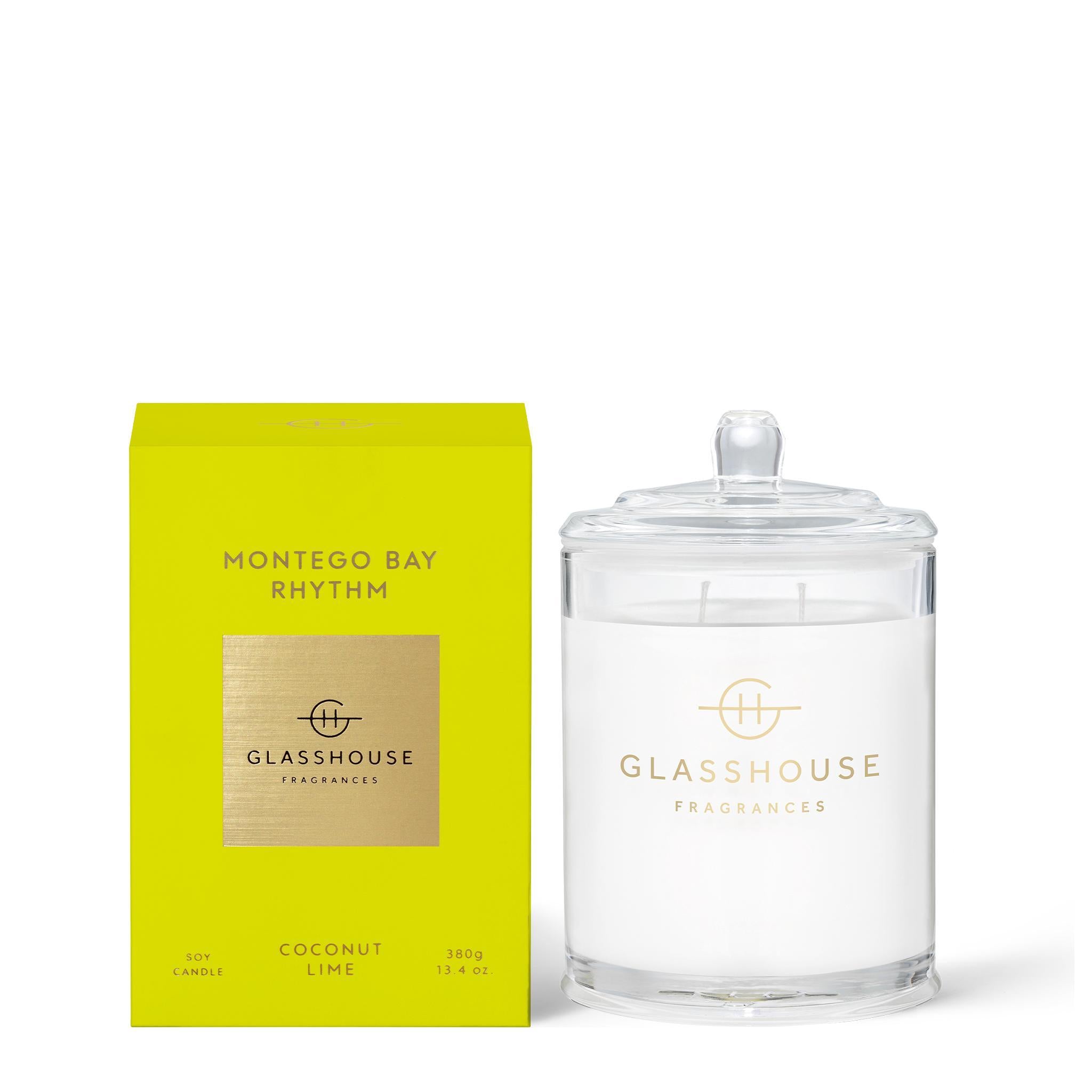 380g Soy Candle - Asst Fragrances-Candles & Fragrances-Glasshouse-Montego Bay Rhythm-The Bay Room