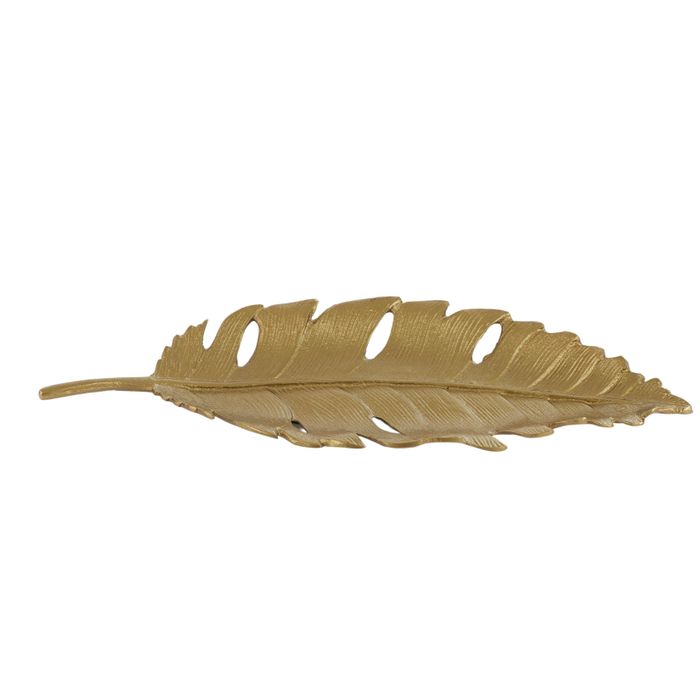 Amazone Metal Leaf Plate - Gold-Decor Items-Coast To Coast Home-The Bay Room