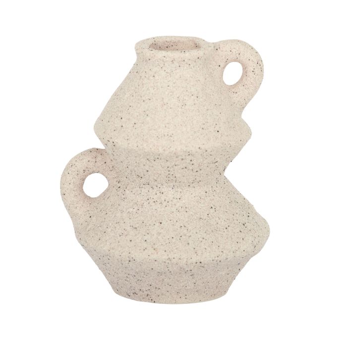 Anu Ceramic Candle Holder - Taupe-Decor Items-Coast To Coast Home-The Bay Room