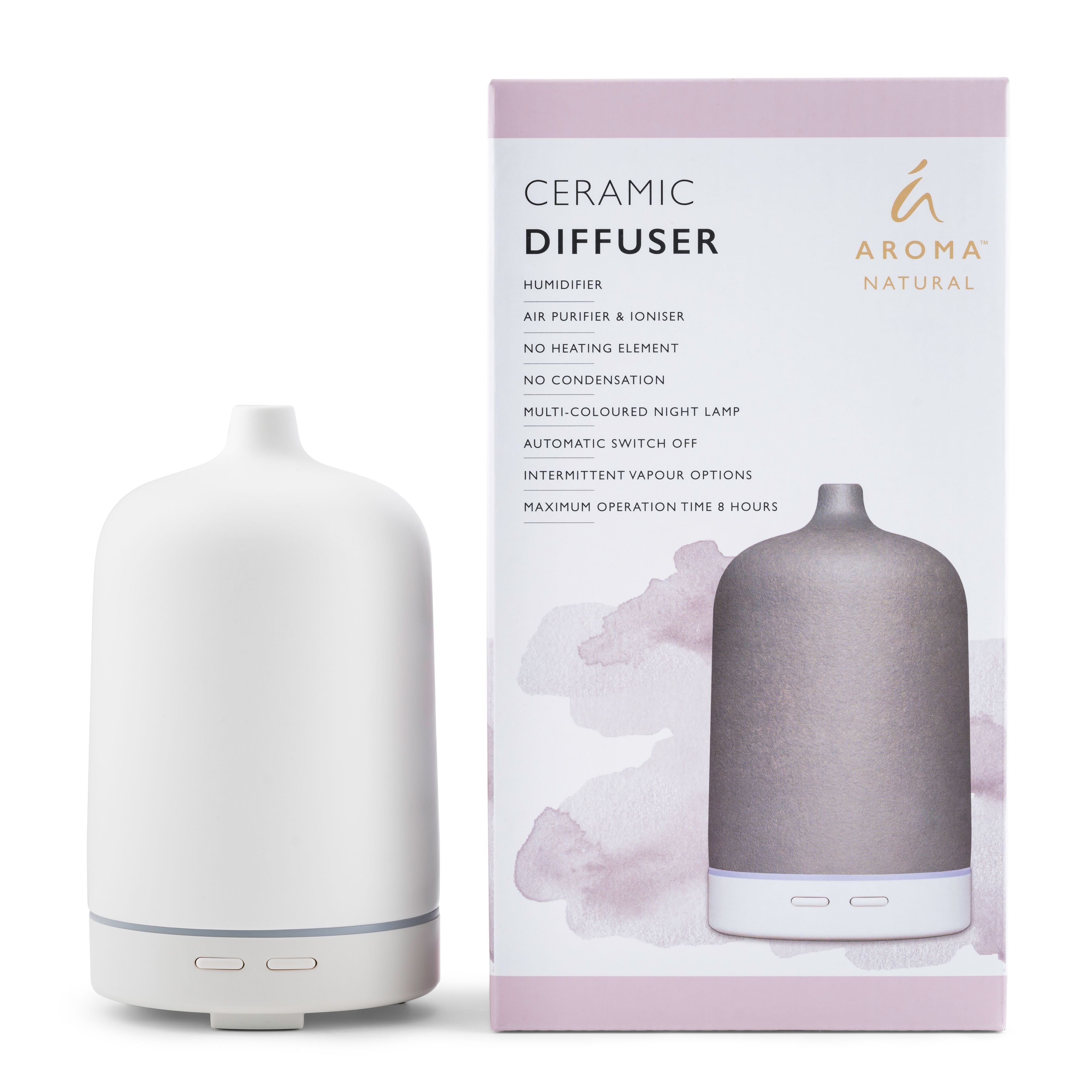 Aroma Natural Ceramic Diffuser - White-Candles & Fragrances-Tilley-The Bay Room