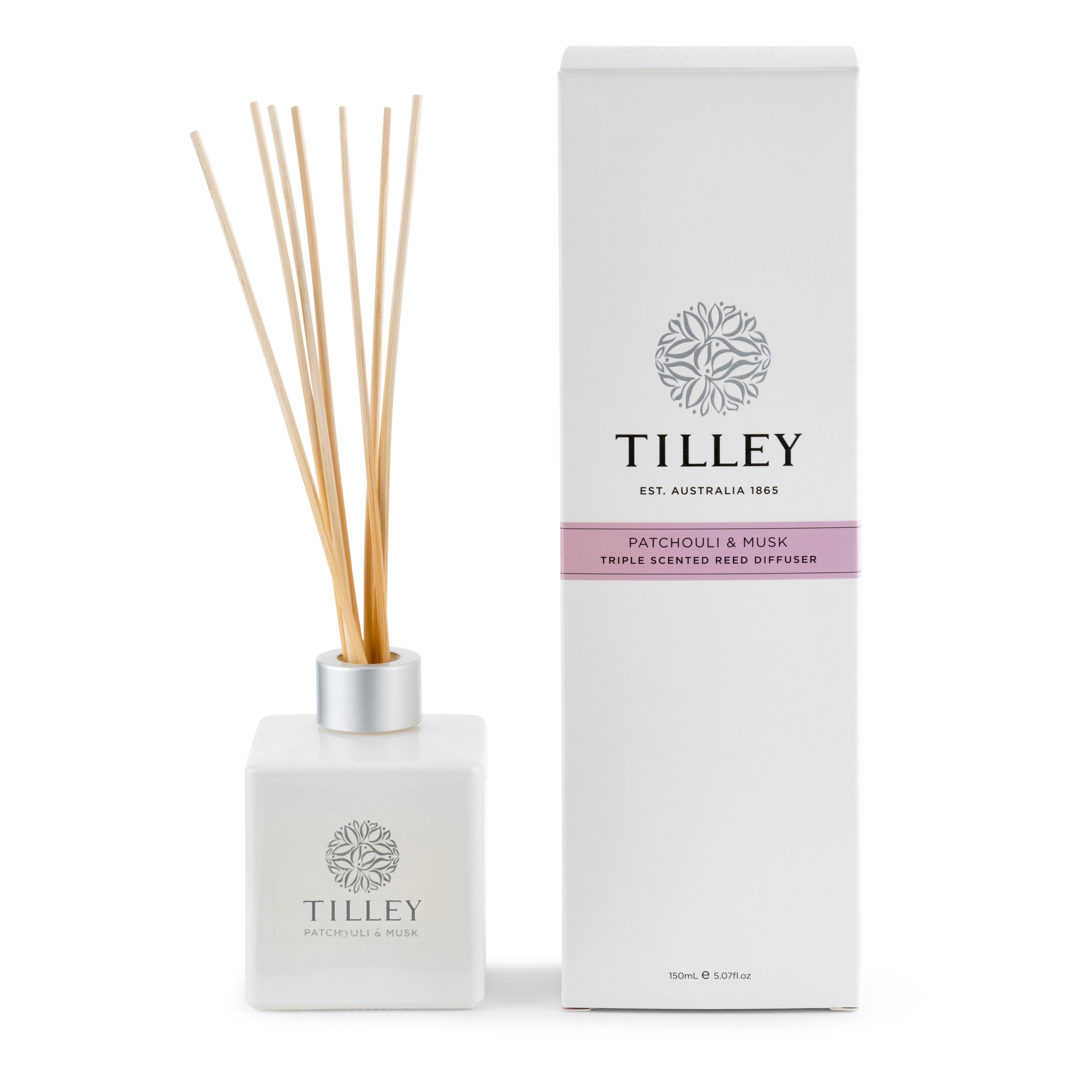 Aromatic Reed Diffuser 150mL - Asst Fragrance-Candles & Fragrances-Tilley-Patchouli & Musk-The Bay Room