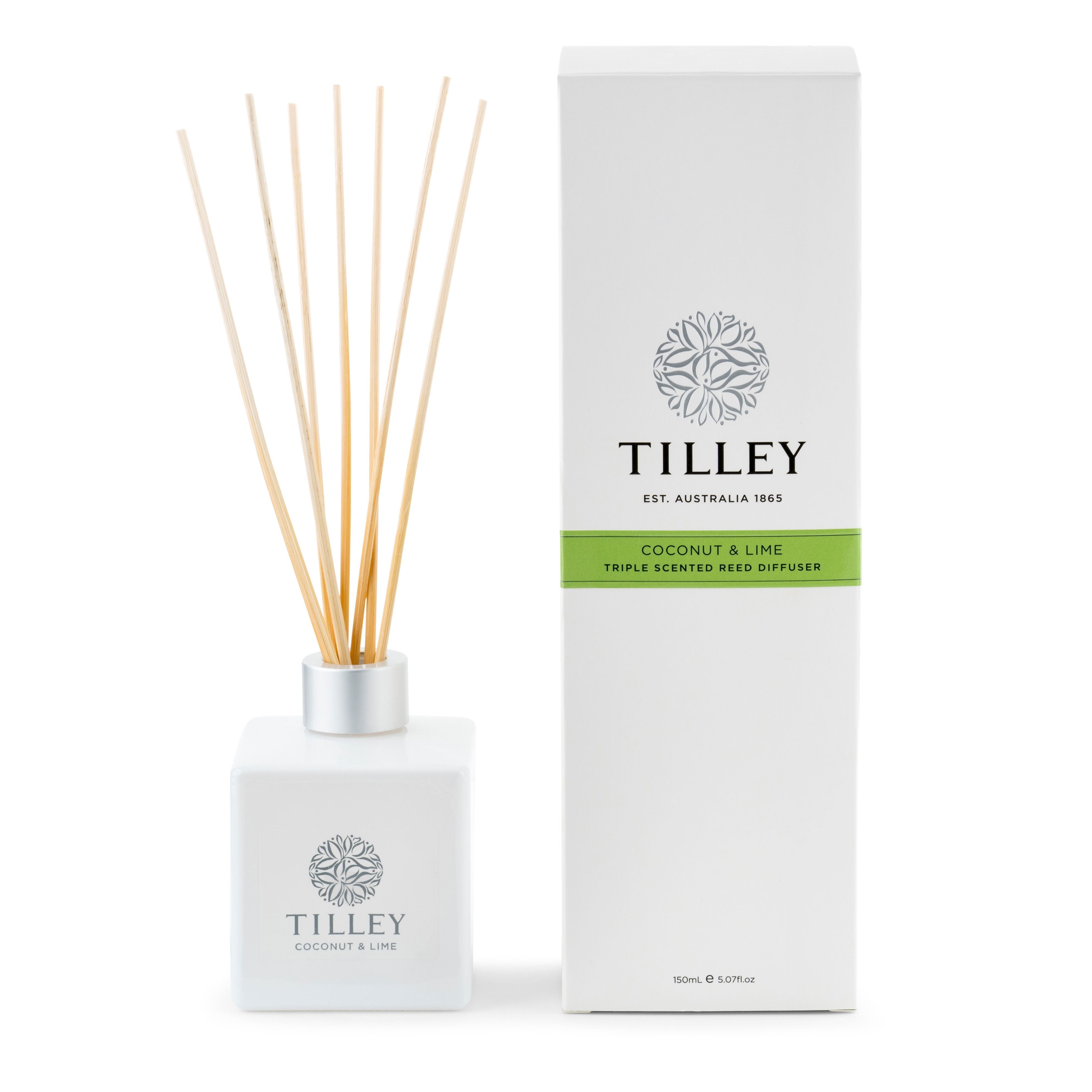 Aromatic Reed Diffuser 150mL - Asst Fragrance-Candles & Fragrances-Tilley-Coconut & Lime-The Bay Room