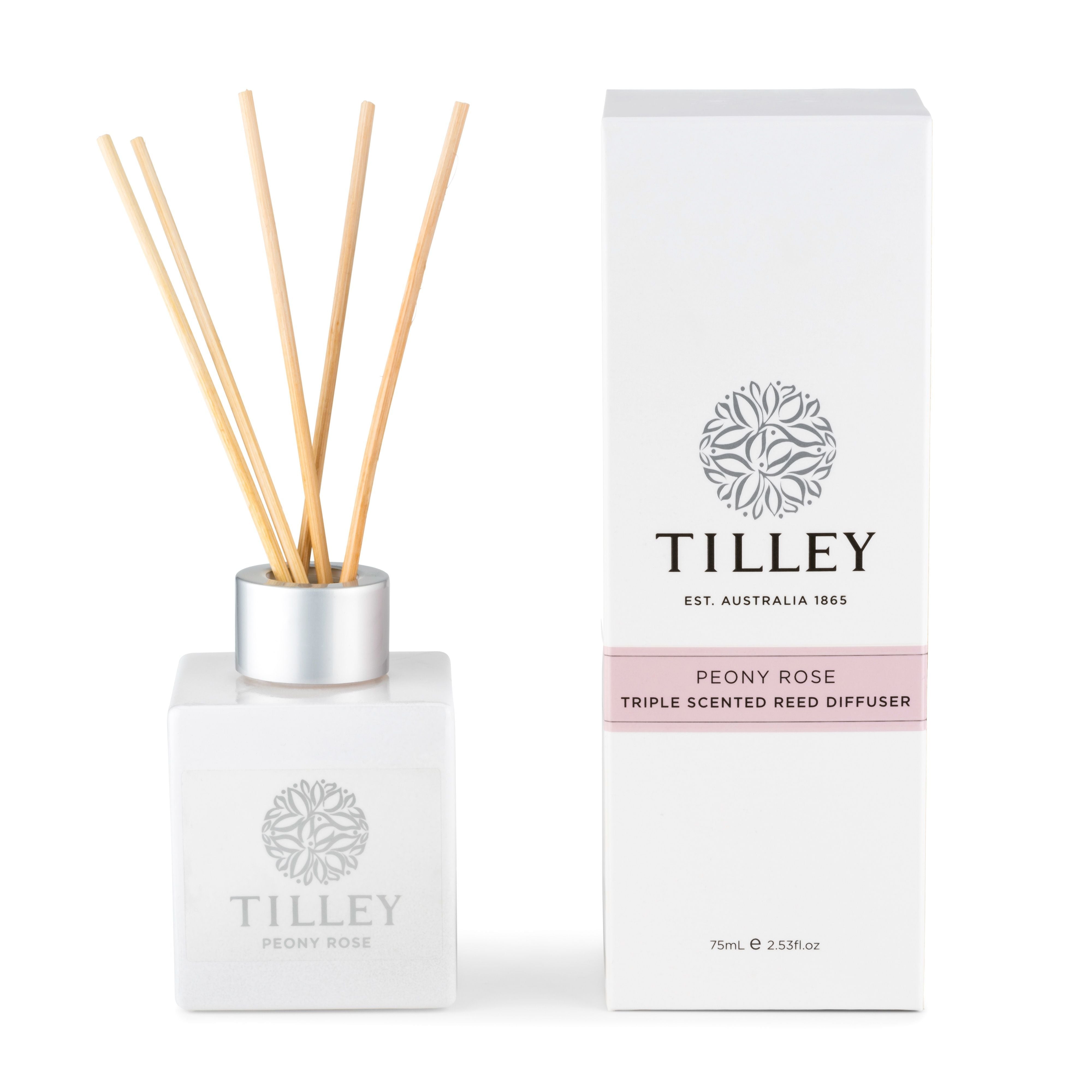 Aromatic Reed Diffuser 75mL - Asst Fragrance-Candles & Fragrances-Tilley-Peony Rose-The Bay Room