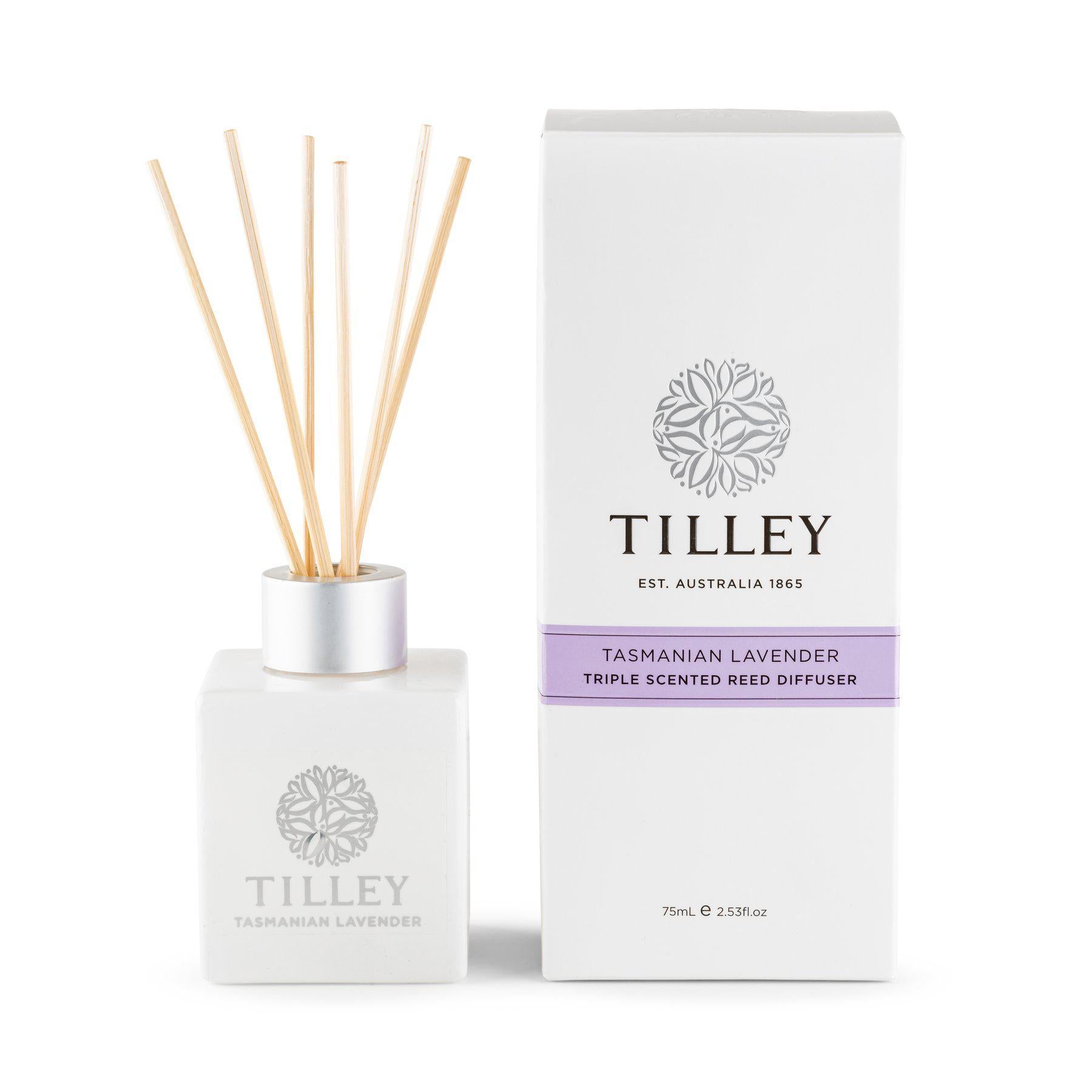 Aromatic Reed Diffuser 75mL - Asst Fragrance-Candles & Fragrances-Tilley-Tasmanian Lavender-The Bay Room