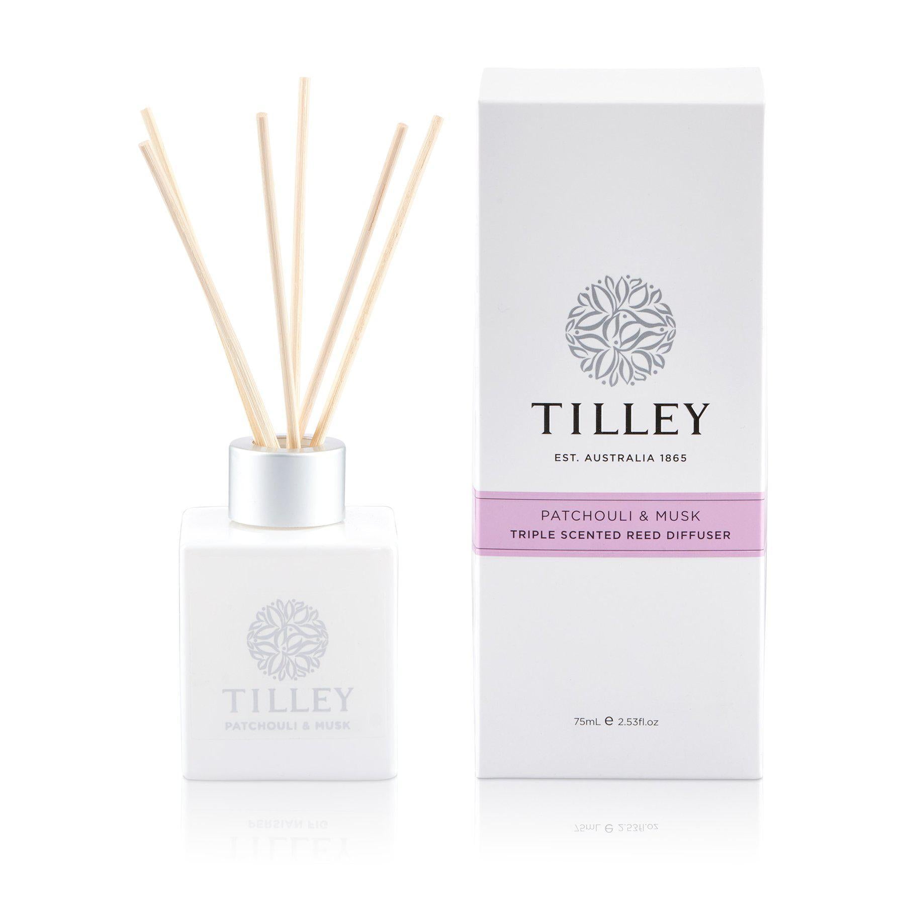 Aromatic Reed Diffuser 75mL - Asst Fragrance-Candles & Fragrances-Tilley-Patchouli & Musk-The Bay Room