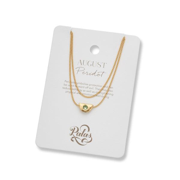 August Peridot Birthstone Necklace-Jewellery-Palas-The Bay Room