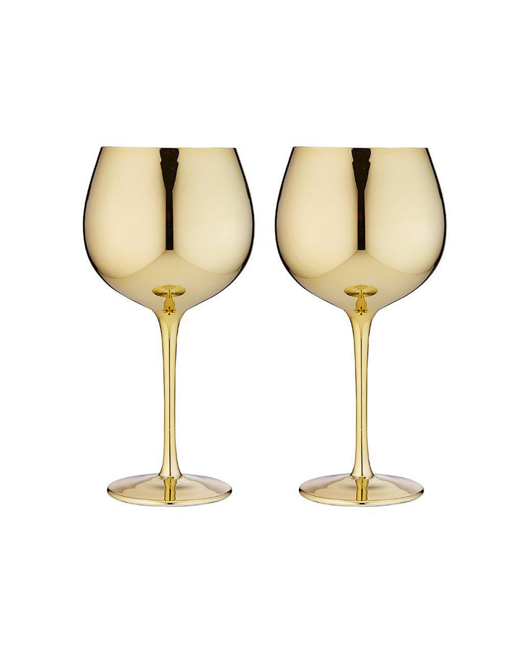 Aurora Gold 2pk Gin Glass-Dining & Entertaining-Tempa-The Bay Room