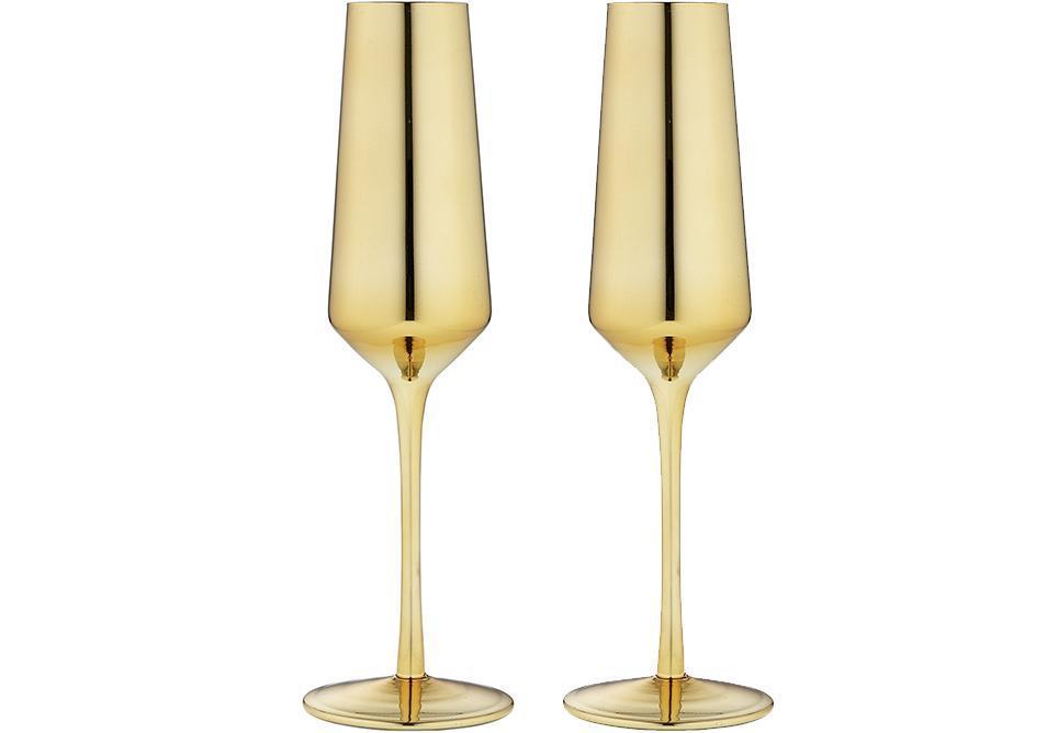 Aurora Gold Champagne Glass - Pack of 2-Dining & Entertaining-Tempa-The Bay Room