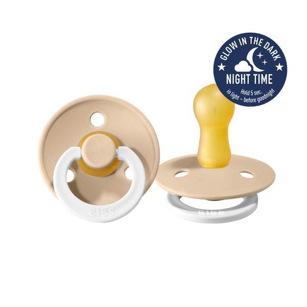 BIBS Night Glow Dummies - Size 1-Nursery & Nurture-BIBS-Vanilla-The Bay Room