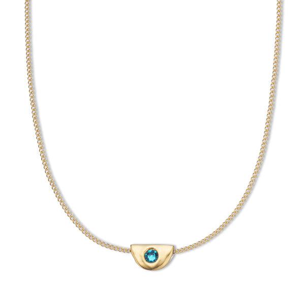 Blue birthstone outlet necklace