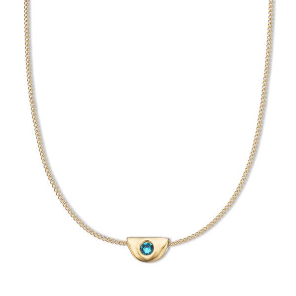 December Blue Topaz Birthstone Necklace-Jewellery-Palas-The Bay Room