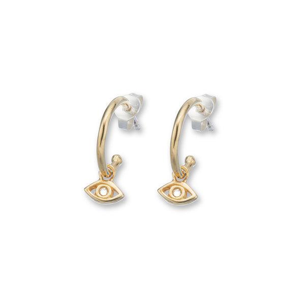 Evil Eye Hoop Earrings-Jewellery-Palas-The Bay Room