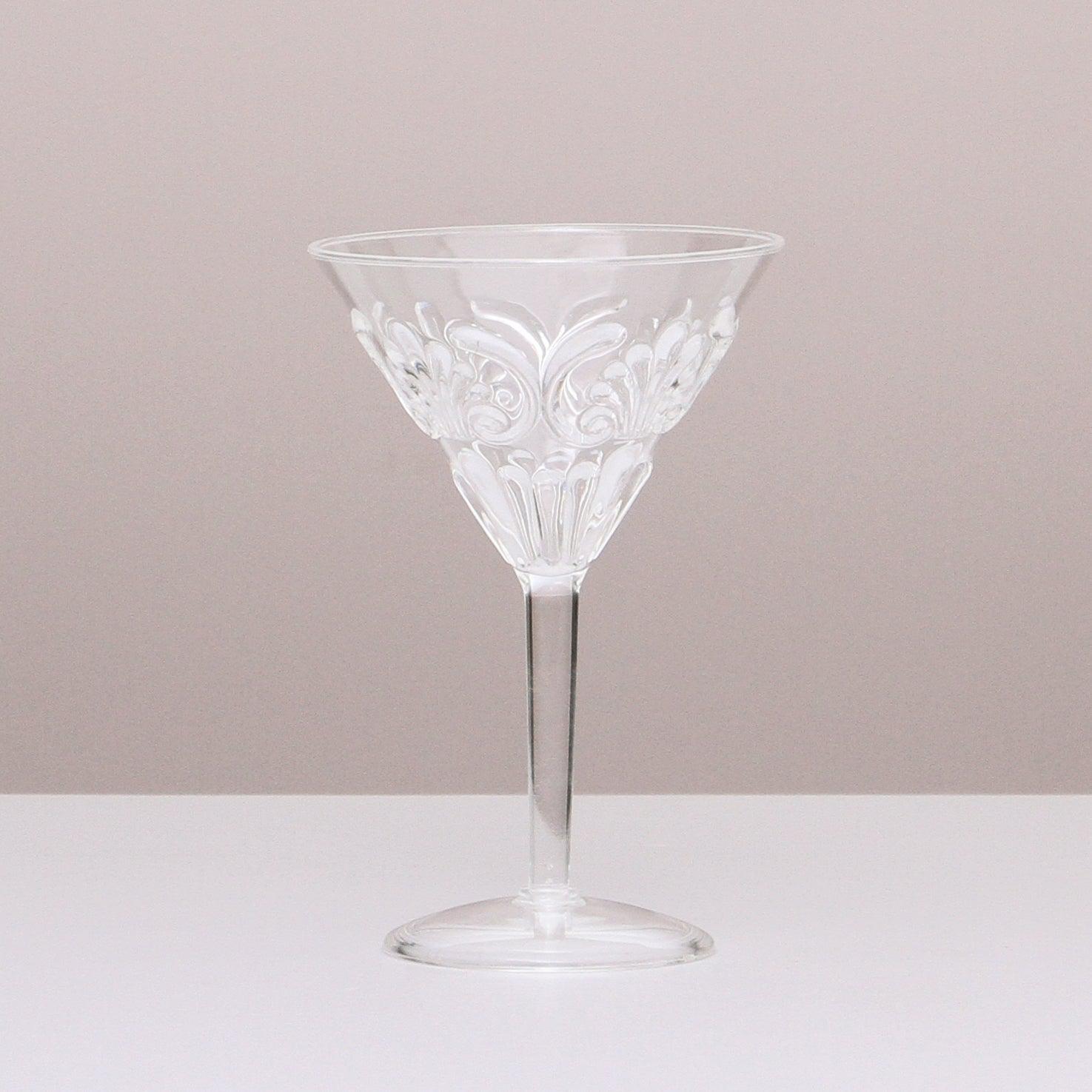 Flemington Acrylic Martini Glass - Clear-Dining & Entertaining-Indigo Love-The Bay Room