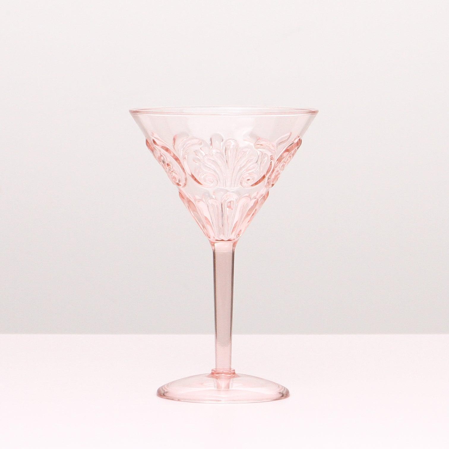 Flemington Acrylic Martini Glass - Pale Pink-Dining & Entertaining-Indigo Love-The Bay Room