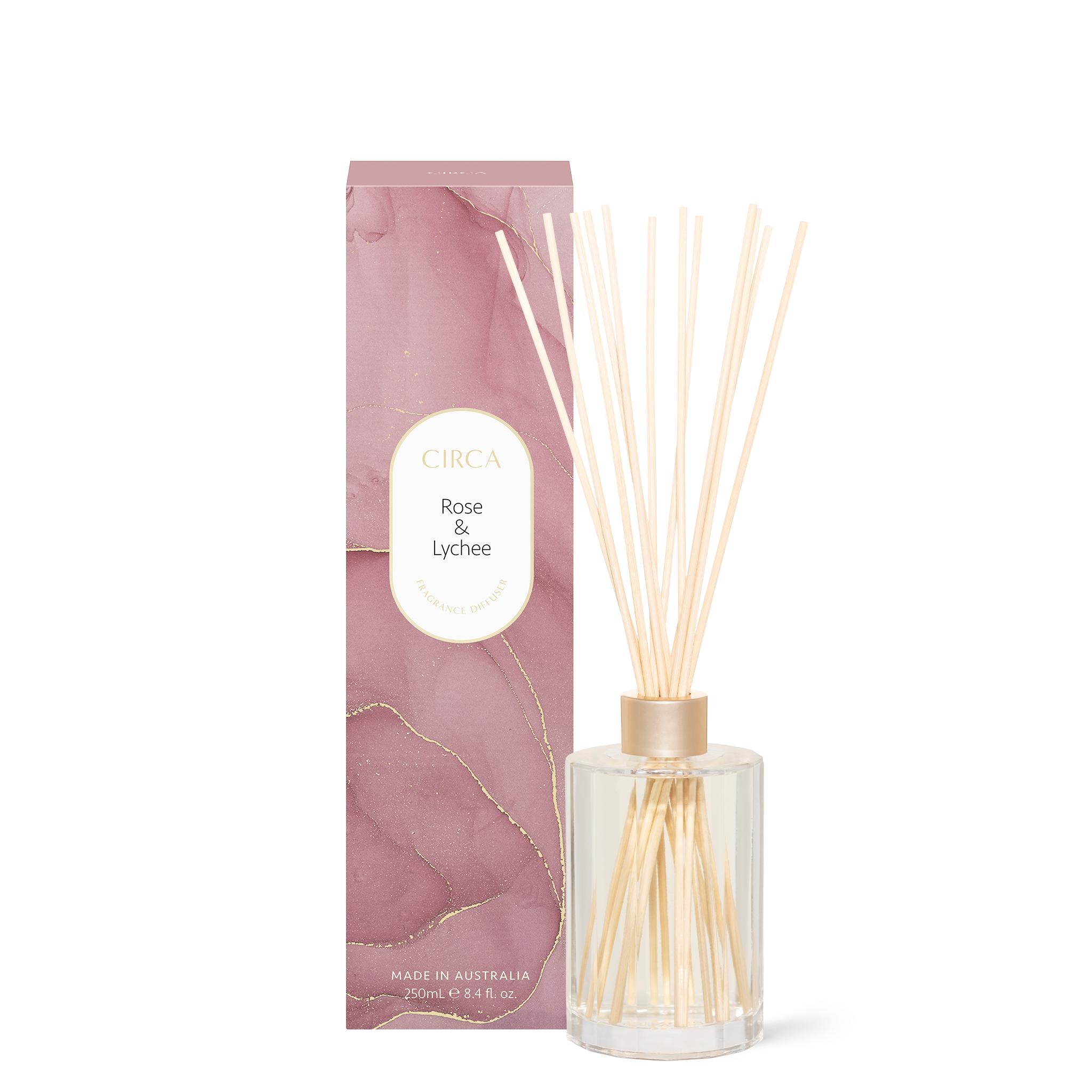 Fragrance Diffuser 250ml - Asst Fragrance-Candles & Fragrance-Circa-Rose & Lychee-The Bay Room