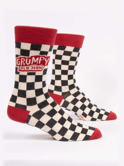 Grumpy Old Man Men's Crew Socks-Fun & Games-Blue Q-The Bay Room