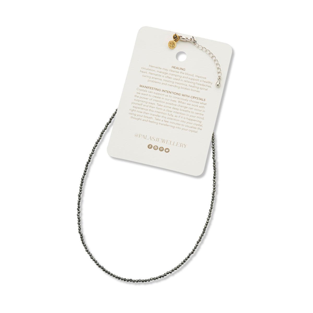Hematite Empower Gem Necklace-Jewellery-Palas-The Bay Room