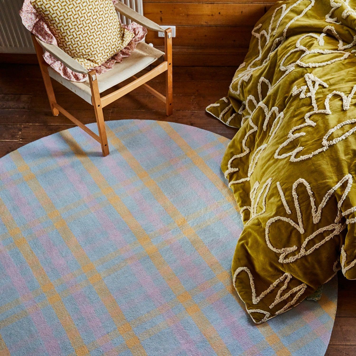 Hendon Round Rug - Cloud-Soft Furnishings-Sage & Clare-The Bay Room