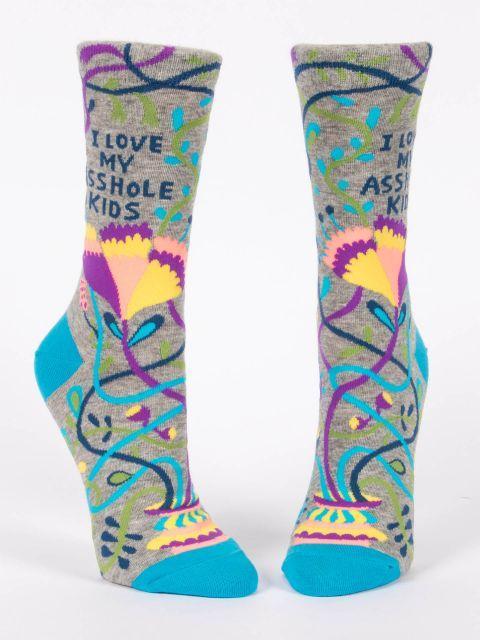 I Love My Asshole Kids Women's Crew Socks-Fun & Games-Blue Q-The Bay Room