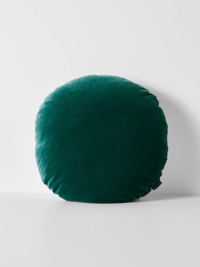 Luxury Velvet 55cm Round Cushion - Forest Night-Soft Furnishings-Aura-The Bay Room