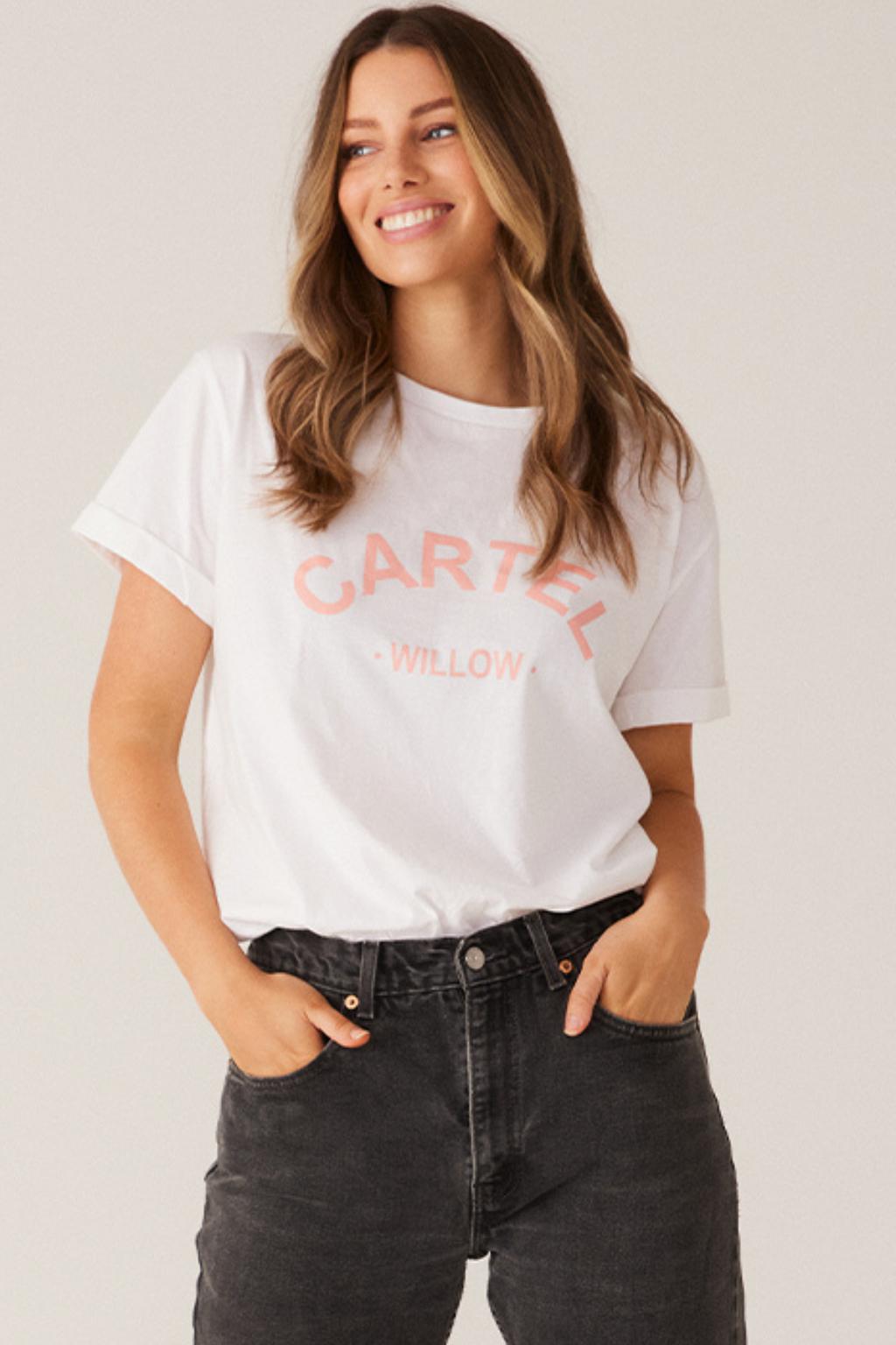 Marlo Tee Blossom Print - White-Tops-Cartel & Willow-The Bay Room