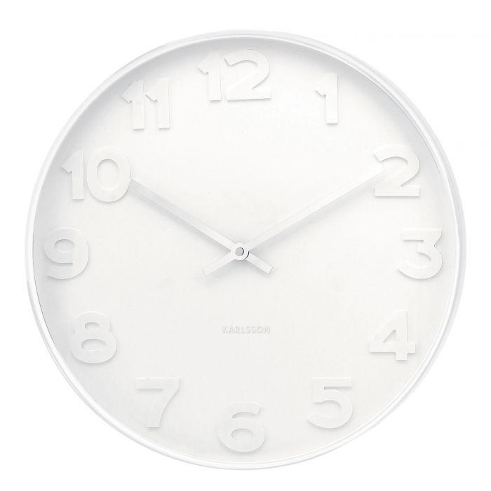 Mr White Wall Clock 51cm-Wall Decor-Karlsson-The Bay Room