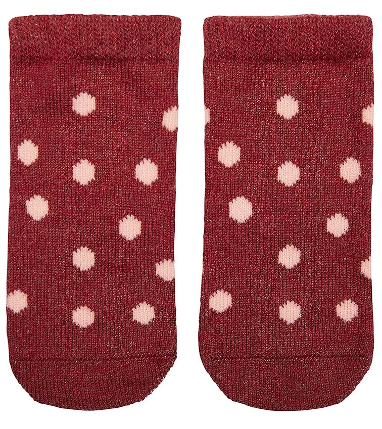 Organic Baby Socks Jacquard Rosewood-Shoes & Socks-Toshi-The Bay Room