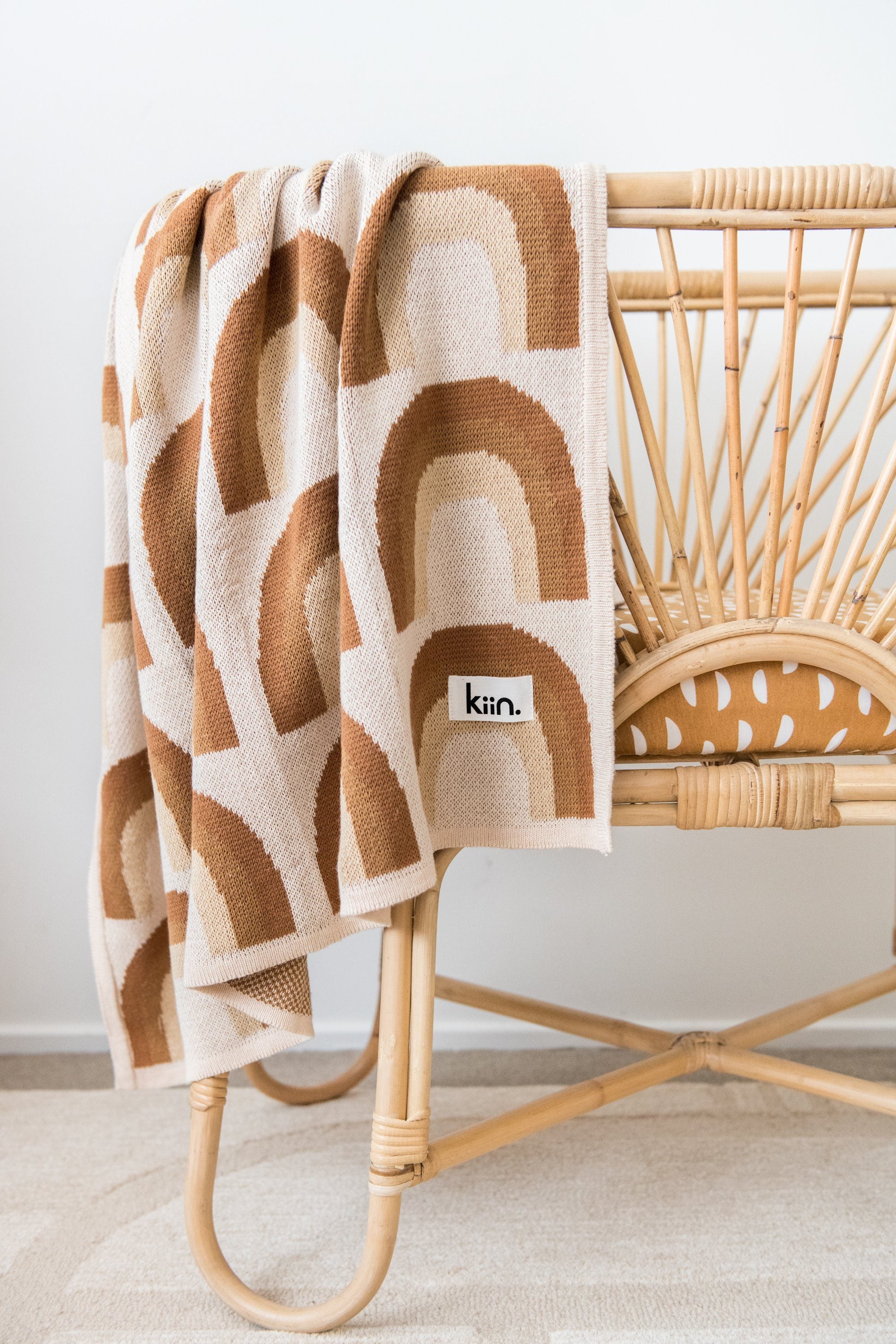 Organic Cotton Knitted Rainbow Blanket-Nursery & Nurture-Kiin-The Bay Room