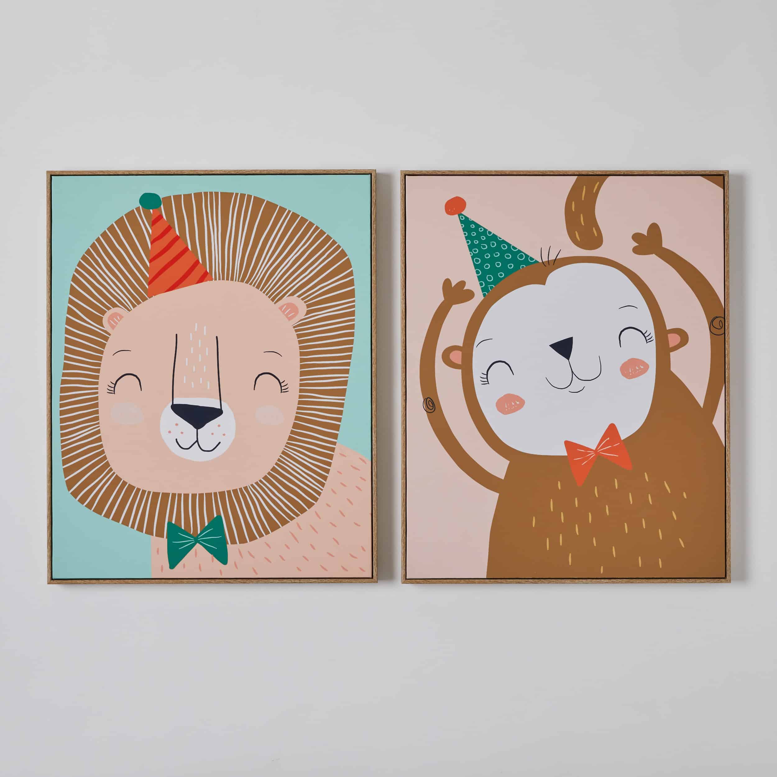 Party Animals Wall Art - 2 Asst-Wall Decor-Pilbeam Living-The Bay Room