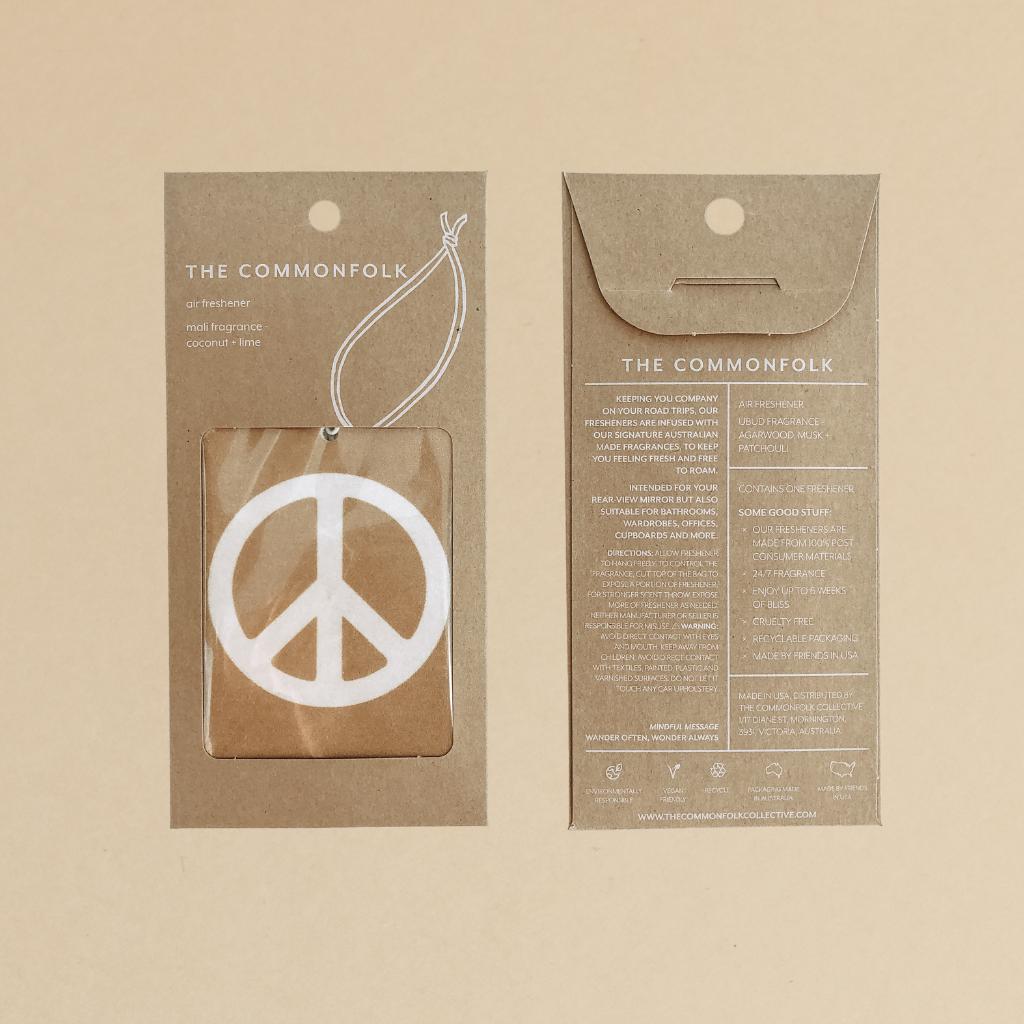 Peace Sign Tan Air Freshener - Ubud-Travel & Outdoors-The Commonfolk Collective-The Bay Room