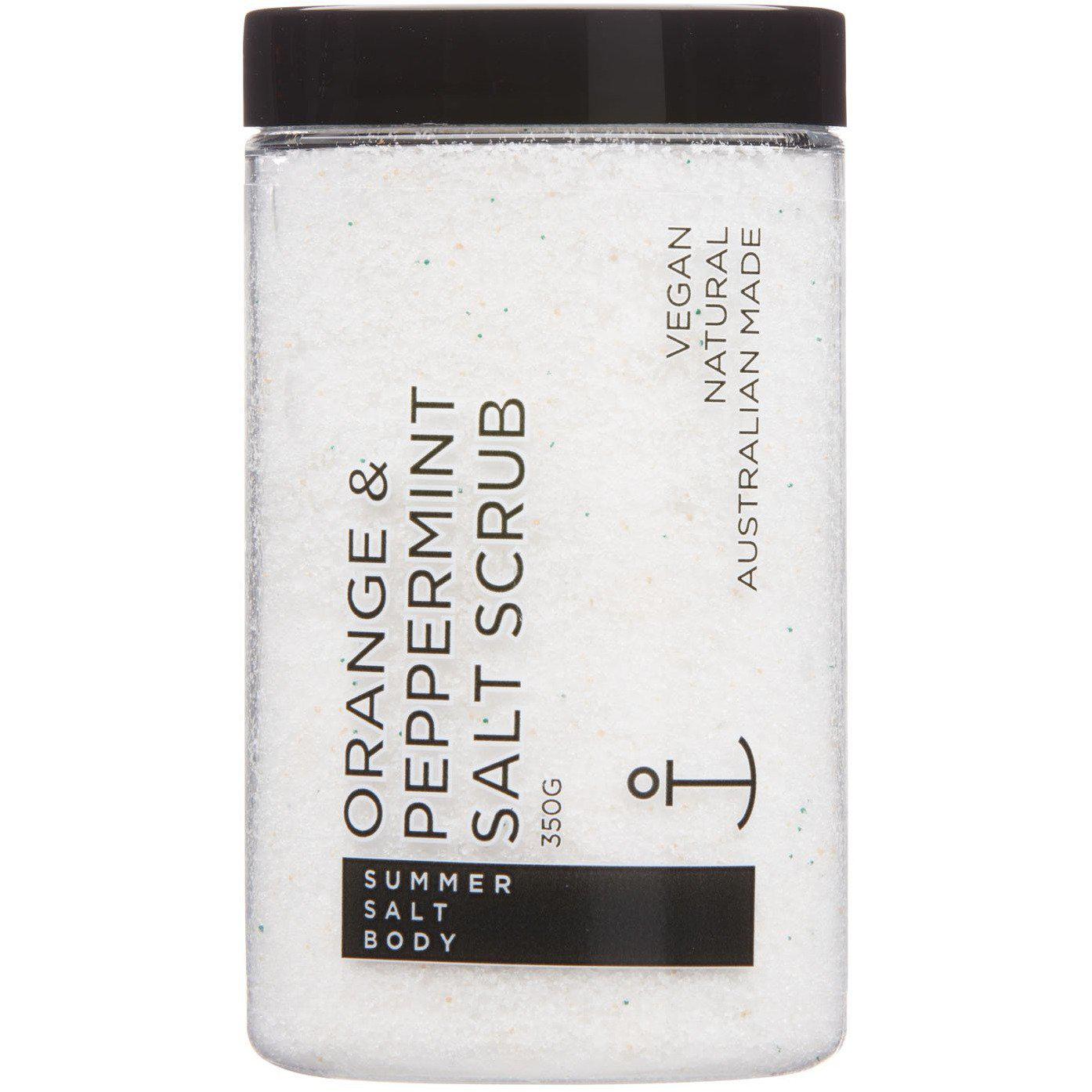 Peppermint & Orange Salt Scrub - 350g Tub-Beauty & Well-Being-Summer Salt Body-The Bay Room